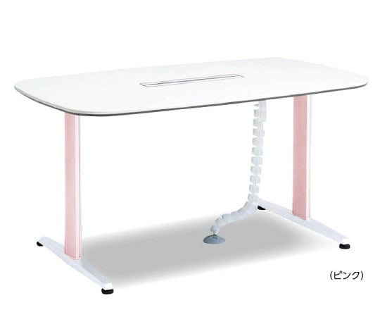 7-1099-01 ナーステーブル(リフティオメディカ) 1800×1000×900 ピンク LG51AB-ZD31