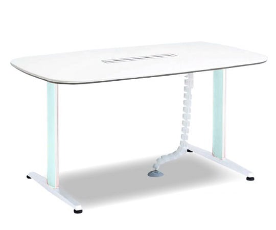 7-1100-04 ナーステーブル(リフティオメディカ) 2100×1000×900 ブルー LG51BB-ZD34