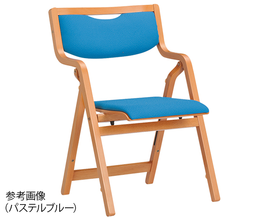 7-1160-01取扱停止木製折りたたみスタッキングチェアパステルブルーMW-300VG1 PBU