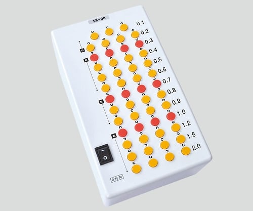 7-1214-09 LED式視力検査器 壁掛式 上下左右4方向 5m用 SK-90B-5N