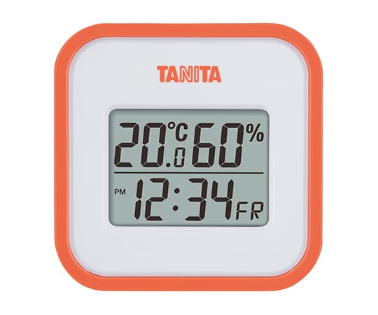 7-1353-02 デジタル温湿度計 オレンジ TT-558
