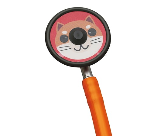 ゼラメド聴診器　コスモリット(ダブルタイプ)　新生児用　ネオ　オレンジ　柴犬柄