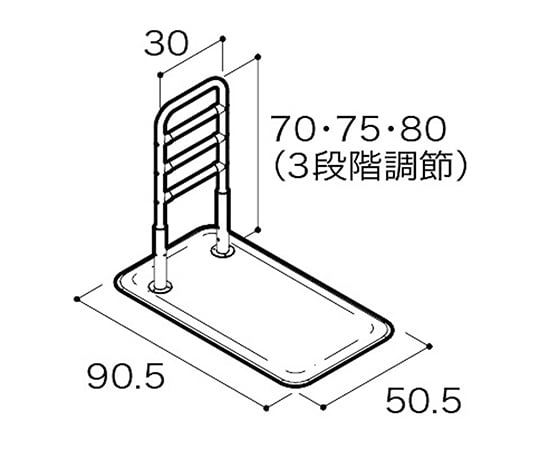 7-1465-02 ベストサポート手すり 約14.8 01235-000024 2