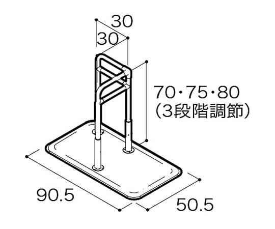 シコク ベストサポート手すり 固定具 約0.6kg 4560373681139-