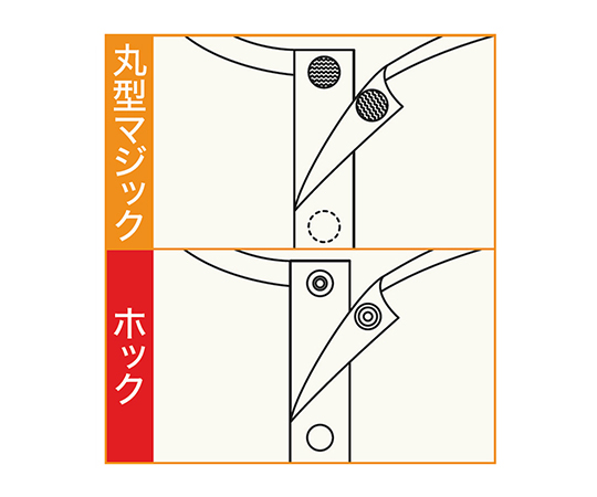 7-1469-01 ワンタッチ肌着 紳士用前開き 7分袖（ホック） No.1FS