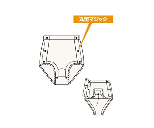 7-1482-03 ワンタッチ肌着 婦人用パンツ 婦人ショーツ No.57LL