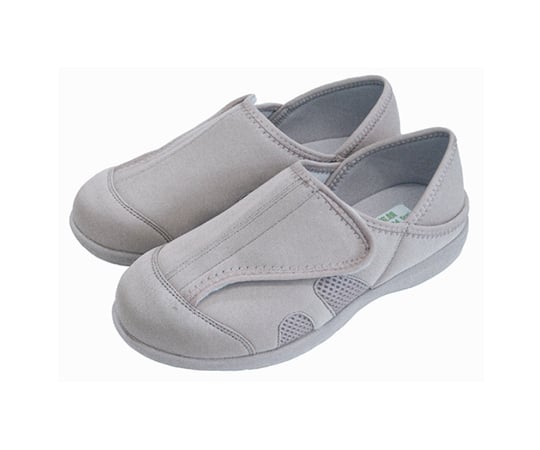 かかとが踏めるルームシューズ（シューズタイプ）　グレー・S