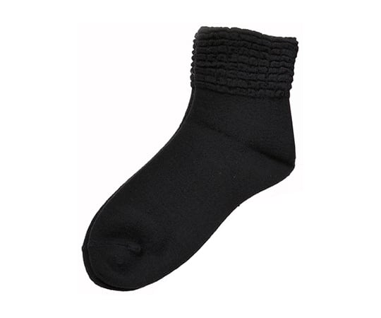 ゴムなしソックス 婦人 秋冬用 ブラック