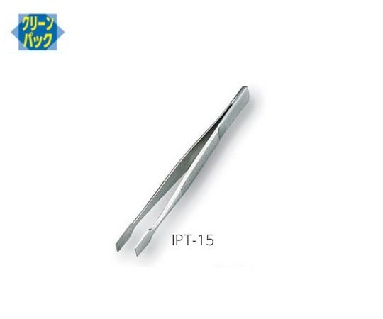 7-164-11 標準型ピンセット 扁平 ステンレス IPT-15