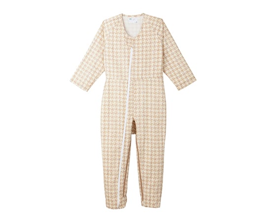 介護寝巻き　コンビネーションⅡ（フルオープン型）　チドリベージュ　LL