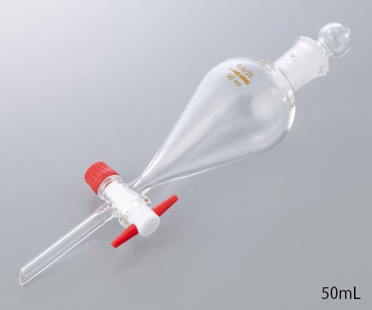 アズワン7-188-10スキーブ型分液ロートテフロン（R）プラグ付100mL【1個】(as1-7-188-10)