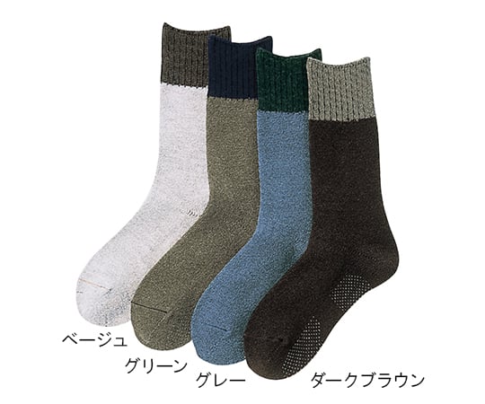 グンゼ7-1934-02紳士ソックス（毛混・ゆるゴム）グリーン24～26【1足】(as1-7-1934-02)