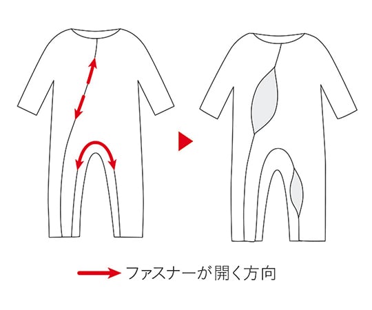 7-2008-01 ソフトケア(R)ねまき両開きファスナー むらさき S 106412