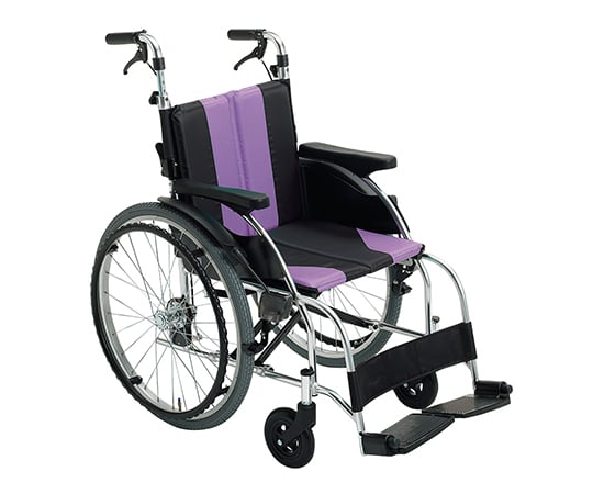 7-2403-01 車椅子（アップライト） パープル 自走式 UR-1（パープル）