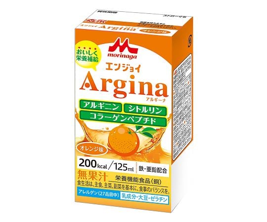 【軽減税率適用】クリニコ7-2688-11　エンジョイArgina　（栄養補助食品）　オレンジ　24パック入