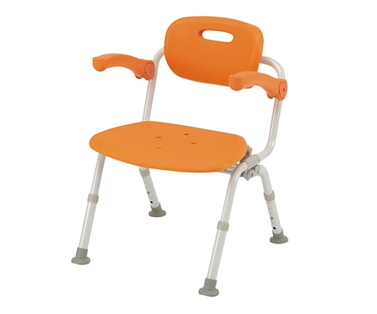 シャワーチェアワイドSPおりたたみN （ユクリア） ワンタッチ開閉 あり オレンジ