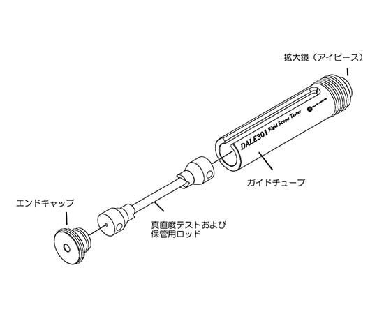 7-2792-01 硬性内視鏡テスタ 220×40×40mm DALE301