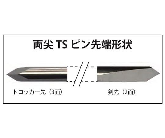 7-2822-01 イソキルシュナー鋼線 両尖TSピン Φ0.7×100mm 1-210-100-40