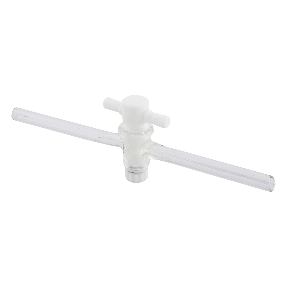 プラグ付二方コック（パイレックス（R）硝子管）　7×10