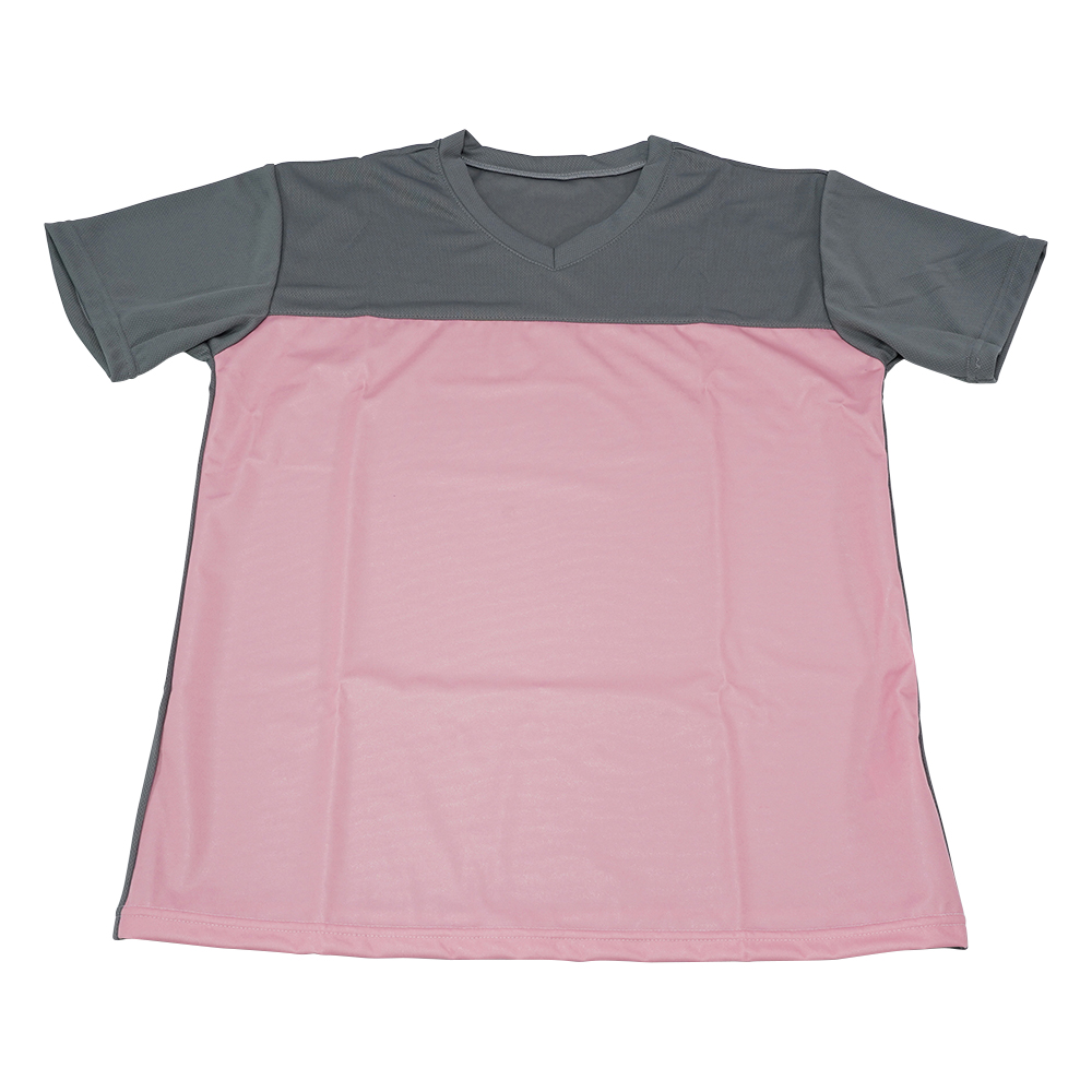 入浴介護Tシャツ （男女兼用） ピンク M 403340-03