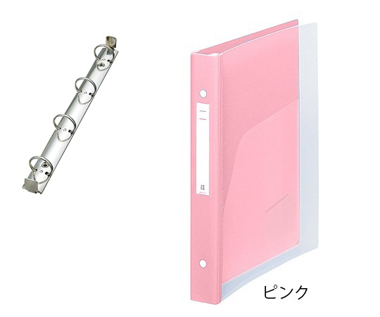 メディカルサポートブック(クリヤー) 4穴タイプ ピンク 背幅31mm