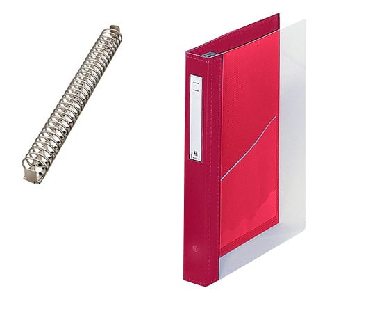 カルテブック（クリヤー）　30穴タイプ　レッド