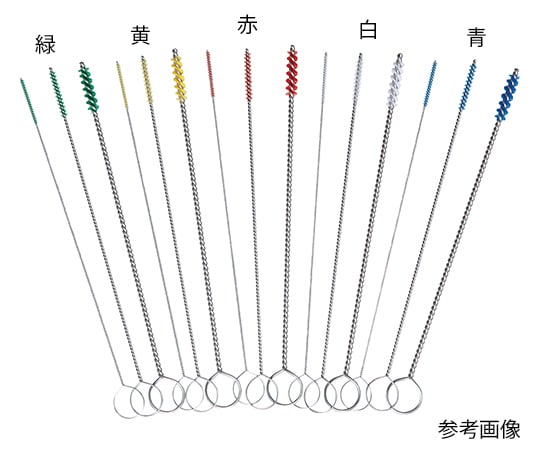 7-3330-05 ミニクリーナーブラシ 120×Φ1.5×約0.38mm 緑 HBS-MP-1.5-G