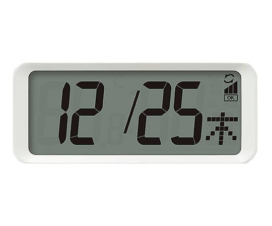 7-3671-11 温湿度計付き掛時計 フィットウェーブリブA02 8FYA02SR03
