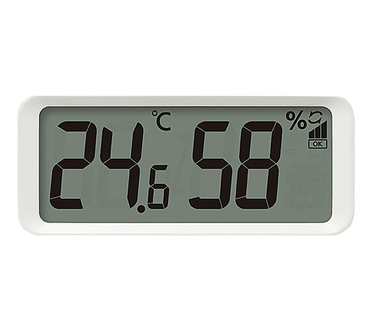 7-3671-11 温湿度計付き掛時計 フィットウェーブリブA02 8FYA02SR03