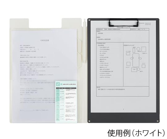 7-3968-01 クリップボード（書類がすっきり分けられるクリップホルダー）ヨハ-MC50G グリーン