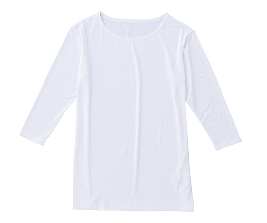 7-4202-01 7分袖インナーTシャツ (男女兼用) ホワイト SS WH90029-010