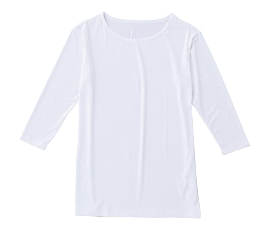7-4202-03 7分袖インナーTシャツ (男女兼用) ホワイト M WH90029-010