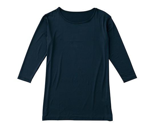 7-4203-02 7分袖インナーTシャツ (男女兼用) ブラック S WH90029-019