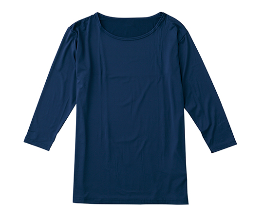 7-4204-02 7分袖インナーTシャツ (男女兼用) ネイビー S WH90029-029