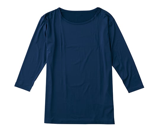 7-4204-05 7分袖インナーTシャツ (男女兼用) ネイビー LL WH90029-029