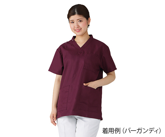 7-4277-01 スクラブ (男女兼用) コーラルピンク SS WH11485-063 【AXEL