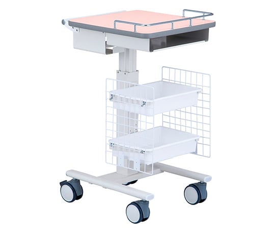 ナビス(アズワン)7-4313-06 ナースカート(昇降タイプ) ピンク N