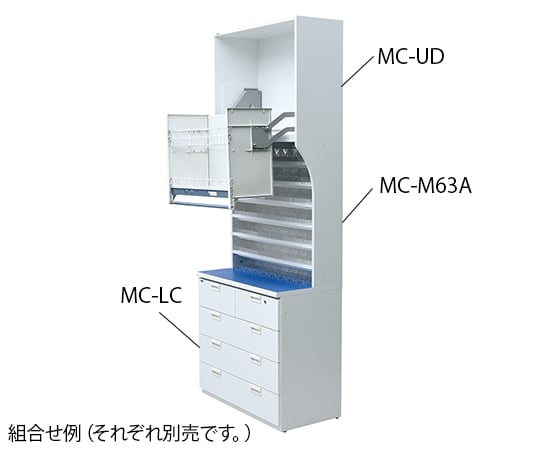 7-4510-01 ウッディ薬品棚 上段用 昇降ダウンウォール MC-UD