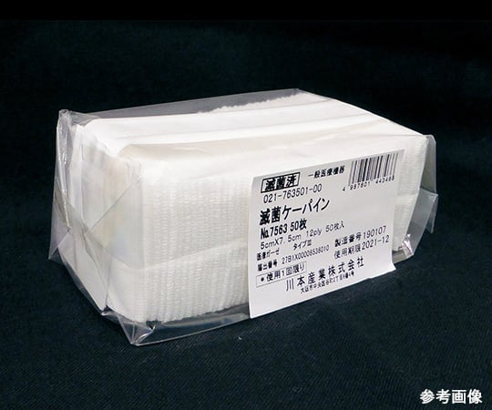 7-4557-07 滅菌ケーパイン 折りサイズ75×100mm (50枚入) No.7565