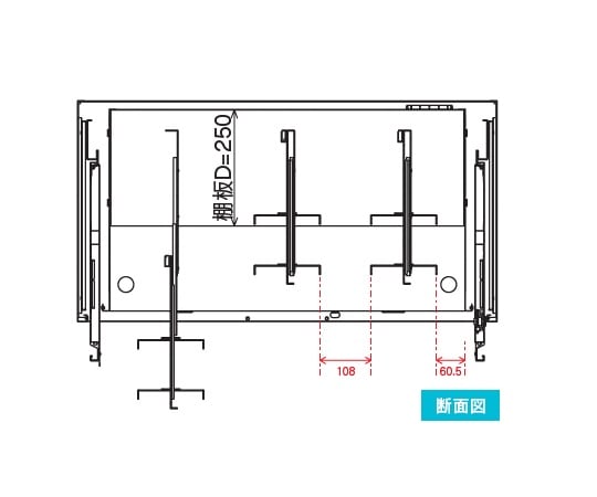 7-4581-01 アルティア中段点滴ユニット(収納扉付き) 900×475×795mm NM-TT900D