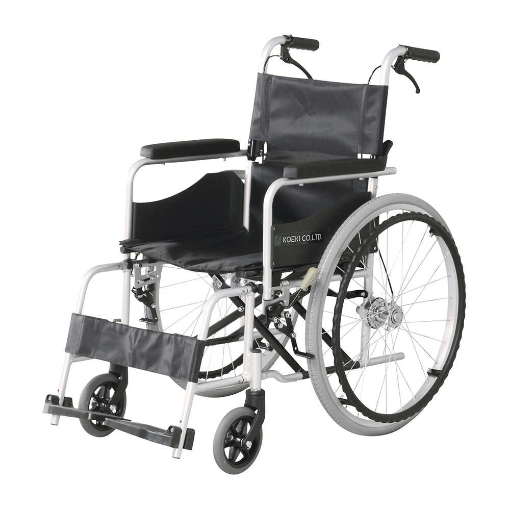 7-4694-01 車椅子（アルミ製自走式）背折れ式 WE-K1