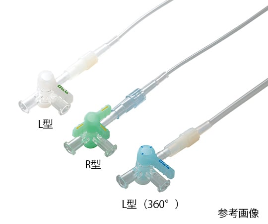 7-4735-04-51 （分割）延長チューブ（三方活栓付き） L型180