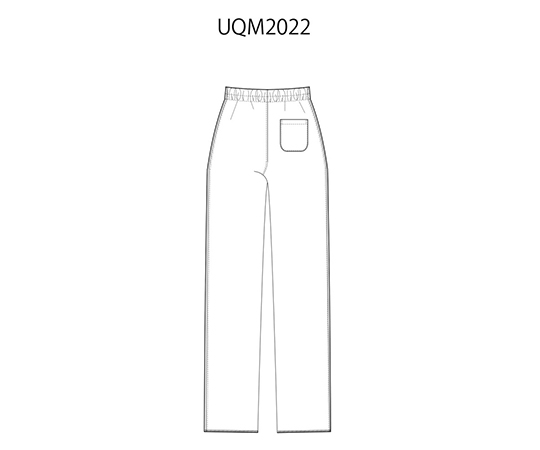 7-4769-03 ストレートパンツ (男女兼用) ターコイズ M UQM2022-4
