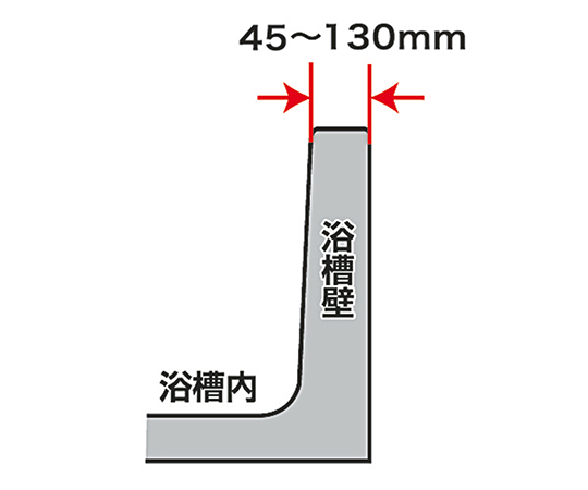 7-4948-01 入浴グリップ ユクリア(ユニットバス専用コンパクト130脚付