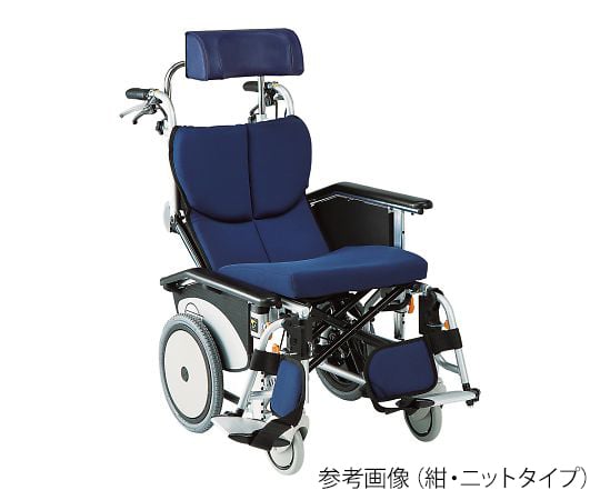7-5483-01 ティルト＆リクライニング車椅子（オアシス・ポジティブシリーズ） 紺 ニットタイプ OS-12TRSP N2