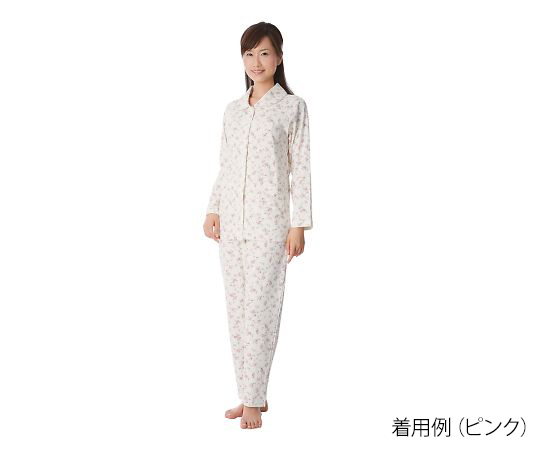 神戸生絲7-5512-03楽らくパジャマ柄タイプ（スムース）　婦人用　ブルー　L