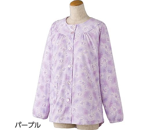 上下別売りパジャマ（婦人用）　ワンタッチ上着　パープル　LL