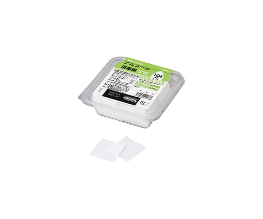 ナビス(アズワン)7-6208-01ベスケアアルコール綿（容器１０４枚入）【1パック(104枚入)】(as1-7-6208-01)