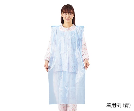 ナビス(アズワン)7-6266-02プロシェア食事用ＰＥエプロン青【1箱(50枚入)】(as1-7-6266-02)