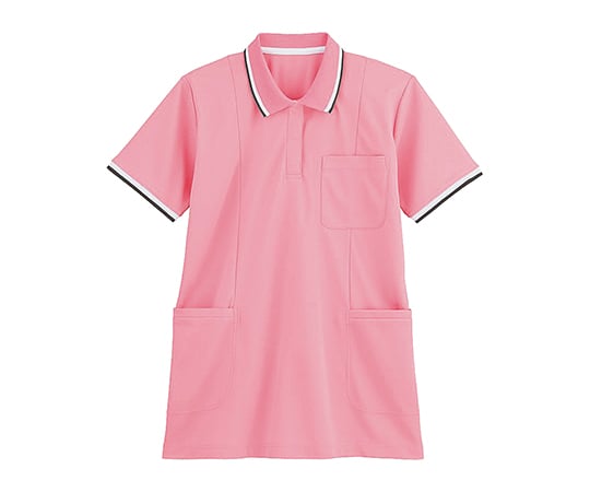 7-6602-01 半袖ロングポロシャツ レディース ピンク S WH90338